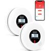 MOES Rilevatore di Fumo e Monossido di Carbonio Smart Zigbee, 2 Pz