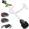 XIIW Pompa dell'acqua a batteria con 2 batterie ricaricabili, pompa dell'acqua senza fili, portata massima 3000 l/h e altezza di mandata 10 m, pompa a pressione sommersa compatibile con batteria Makita da