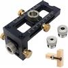 SYWAN Vite Jig 2-in-1 lavorazione del legno perforazione Puncher Locator, Kit guida trapano tassello, 4 fori 6/8/10/12mm Pin Fixture lavorazione del legno foro Bit Set per viti Punch Locator