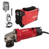 DE ROSA SHOP Smerigliatrice Angolare 1000 Watt+ Saldatrice Inverter Mini MMA 400A, Compatta, Potente, con Tecnologia IGBT, VRD, Display LED, per Elettrodo e Lift TIG,Kit Professionale.