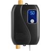 POTYYH Scaldabagno istantaneo 3500 W 220 V Mini scaldabagno elettrico con indicatore di temperatura LCD, serbatoio da sotto, per cucina, bagno, nero