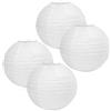 Rvister 4 x paralumi di carta bianca per plafoniere, 30 cm/12 paralumi rotondi di carta a coste, perfetti per illuminazione da appendere in casa, matrimoni, feste e decorazioni bohémien, eventi, celebrazioni