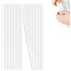 Aeffe Brico AEFFE Zanzariera Magnetica 150 * 180 cm TAGLIABILE per Porta Finestra Attacca e Stacca Rete Fine, Tenda Totalmente Magnetica, Automatica in Poliestere Nera Bianca Grigia (Bianco)