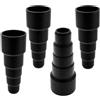 OMJMYY 4 Pezzi Adattatore per Aspirapolvere 5 Strati Adattatore per Tubo di Aspirazione 23MM-50MM Compatibile con Bosch Makita Kärcher (Nero)