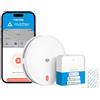 Meross Matter Rilevatore di fumo WiFi connesso, allarme antincendio intelligente con doppio sensore ottico, rilevatore di fumo con avviso APP, rete 0,8 mm, 33 mm, con Hub MSH450, 1 pezzo