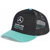 adidas Unisex - Adulto Mercedes -Amg Petronas Formula 1 Team Dna Flatbrim Hat, Black/Semi Mint Rush, XS-S
