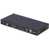 StarTech.com Switch KVM con doppia porta DisplayPort e doppio monitor con matrice video Dual View, 4K 60Hz, hub 4x USB, TAA