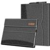 FINTIE Custodia per Microsoft Surface Pro 11/10 (2024) / Pro 9 (2022) 13 Pollici - [Multi-angli] Portfolio Business Cover con Tasca e Stylus Holder, Compatibile con Tastiera Type Cover (Grigio/Nero)