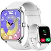 Gydom Smartwatch Donna, 1.8 Orologio Smartwatch con Alexa Integrato, Effettua/Risposta Chiamate, Fitness Tracker con Cardiofrequenzimetro/Contapassi/SpO2/Sonno, 110+ Sportive, IP68 per Android iOS - Bianco