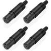 MEIRIYFA S-Video Mini DIN 5 pin femmina connettore socket adattatore morsetti di saldatura per TV VCR DVD Computer Player - 4 pezzi (5 pin femmina)