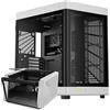 GAMDIAS NESO P1 - Case ATX Full Tower per P1, apertura con un solo tocco, pannello panoramico in vetro temperato, Dual Cahmber, doppio orientamento, flusso d'aria elevato, gestione dei cavi, interni