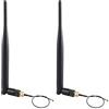 Jopto 2 pz 2.4G 5.8G Dual-Band High Gain Wireless Router Antenna 5DBI WiFi Omnidirezionale RP-SMA Connettore Femmina con 15 cm U.FL IPX Mini PCI a RP-SMA Maschio Pigtail RF 1.13 Antenna WiFi Cavo