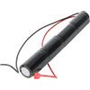 AccuCell Batteria compatibile con illuminazione di emergenza, 4,8 Volt, 4000 mAh, 200 x 26 mm, con uscita cavo da 30 cm