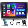VECHTEL 4G 64G VECHTEL 9 Autoradio Bluetooth per Seat Ibiza 2016-2017 Carplay Android Auto,DSP EQ,Wifi GPS Navi,RDS/FM Radio 2 din con Retrocamera AHD