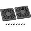 PATIKIL 65mm Raffreddamento Ventola Filtro con Vite, 2pz ABS Ventilatore Griglia Protezione Protezione per Ventilatore Protettivo Copertura Fai-da-Te, Nero