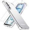 YUXING Cover Trasparente per Samsung Galaxy A17 5G con 2 Pellicole | TPU antiurto con cuscinetti d'aria, bordi rialzati, anti-ingiallimento, antigraffio e design sottile