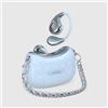 Etres Auricolari Bluetooth Wireless con Custodia a Micro Borsa Trapuntata, Audio ENC HD, Comandi Touch, Assistente Vocale AI, Custodia di Ricarica con Catenella Anti Caduta, Cuffie Senza Fili (CELESTE)