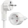 Ovneele 1,5 m Cavo di prolunga IP20-1 presa Schuko - 250 V, 16 A, 3680 W - H05VV-F3G 1,5 mm² Prolunga spina schucko/allungatore, protezione tattile rinforzata - per interni - bianco