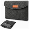 Snugloo Custodia in feltro per tablet da 9-11 pollici, adatta per iPad Air M4/A16, iPad Pro M5/M4/M2/M1, Air M3/M2/5/4/3, 1Pad 7° - 10° Gen, Galaxy Tab S9 S8, Surface Go 2/3, custodia per tablet con scomparto