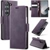 Azororo Cover per Samsung Galaxy Z Fold 6 5G, Premium PU Pelle Custodia, Magnetica Carta Fessura Portafoglio Case, Flip Cavalletto Custodia per Samsung Galaxy Z Fold 6 - Viola