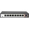HORED PS5081E - Switch PoE a 9 Porte, 8 Porte PoE, 802.3af, 48 V, 96 W, Trasmissione Fino a 250 Metri