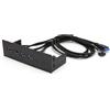 Bewinner Pannello Frontale USB 3.0 da 5,25, Pannello Frontale per unità Ottica a 4 Porte, Alloggiamento per unità Ottica in Metallo da 19 Pin a USB 3.0 USB 2.0 a 4 Porte, Alta velocità 5