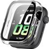 BAIDIYU Cover Compatibile con Honor Watch 5, PC + Pellicola Temperata, Antigraffio, Orologio Custodia Protettiva Compatibile con Honor Watch 5.(Bianco trasparente)