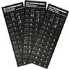 LEEQ 3 pezzi Kit adesivi tastiera per conversione layout in italiano, Keyboard Stickers, Tastiera del Computer Portatile per Qualsiasi Tastiera Standard (nero)