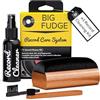 Big Fudge Kit Pulizia Vinile - Set 4 in 1 - Kit Pulizia Vinili e Giradischi - Spazzola Pulisci Vinile Dischi in Velluto Antigraffio - Include Soluzione Detergente Spazzola Stilo e Custodia