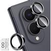 Holilo per Samsung Galaxy Z Fold 8 Protezione Fotocamera Posterior Pellicola,2 Pezzi Durezza 9H HD Anti-graffio Anti-Impronta Camera Vetro Temperato Pellicola Protettiva -Nero
