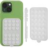 Octobuddy Custodia per telefono in silicone con ventosa su entrambi i lati - Supporto staccabile per selfie e video a mani libere, compatibile con iPhone e Android - 6,3 x 9,5 cm, trasparente