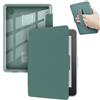 GIOPUEY Cover Compatibile con Tolino Shine Color/Shine 4/5, Flip Pelle + PC TPU Trasparente Case con Cinturino Guscio Rigido Posteriore - Dark Green