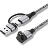 Mugust Caricabatterie USB C per orologio Garmin, caricatore cavo per Garmin Fenix 8 E 7 7X 7S Sapphire Solar, Forerunner 970 965 955 570 265 255 165 55 45, Vivoactive 6 5 4 (nero/bianco)
