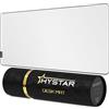 Hystar Tappetino per mouse da gioco esteso, XXL, 91,4 x 40,6 cm, spessore 5 mm, superficie impermeabile, tessuto in poliestere liscio e base in gomma naturale, bianco classico