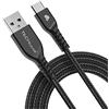 TECHGEAR Cavo di ricarica e dati intrecciato USB C extra lungo, ad alta durata, per USB di tipo C, compatibile con Apple iPad Pro 11 12,9 2022/2020, iPad Air 4/5, Mini 6, iPad 10e 2022 [nero]