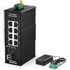 mokerlink 8 Porte Gigabit Industrie DIN Switch Ethernet, 2 Porte SFP con 1 modulo LC 20KM, Interruttore Netzwerk IP40 con Tecnologia Nicht verwalterk (-40 bis 185 °F), con Rete