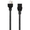 Monoprice Heavy Duty Power Cord - NEMA 6-20P to IEC 60320 C19 12AWG 20A/2500W SJT 125V Black 8ft