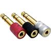Liaoan Adattatore Jack Cuffie adattatore 6.35 a 3.5 Convertitore audio stereoda 6,35 mm maschio a 3,5 mm femmina per amplificatore per cuffie per chitarra, Altoparlante,Mixer,confezione da 3 placcato oro