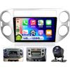 VECHTEL 4G&128G 9 Autoradio per VW Tiguan 2010-2015 con Carplay Android Auto,Bluetooth RDS/FM Radio,Wi-Fi GPS Navi,Telecamera posteriore AHD