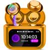 ZYHKON Sleep Earbuds, Cuffie leggere per dormire, mini cuffie Bluetooth in-ear, design piccolo per chi dorme di lato, Arancione chiaro