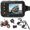Hodozzy Moto Dash Cam Obiettivo Grandangolare, Doppia Fotocamera Anteriore e Posteriore 1080P, Schermo da 2 Pollici, impermeabile IP65, Visione Notturna, Sensore G, Registrazione in Loop