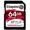 Kingston SDR/64GB Schede SD, Nero