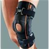 RO+TEN SRL Ginocchiera in tessuto AirX con stecche rigide laterali e foro rotuleo NERO M
