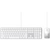 SATECHI Combo Tastiera e Mouse con Cavo Slim CLX3 𝗤𝗪𝗘𝗥𝗧𝗬 𝗨𝗦, USB-C Plug and Play, Ideale per Scrivania, Compatibile con Mac, Windows e Android - Argento