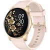 AcclaFit Smartwatch Uomo Donna con Chiamate Bluetooth, Orologio Fitness Rotondo da 1,38" con 147+ Modalità Sportive, Cardiofrequenzimetro, Sonno, IP68 Impermeabile, Compatibile con Android iOS