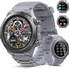 Qecnato Smartwatch Uomo Militare con 110+ Modalità Sportive, 1.39" HD Orologio Smart watch, Tracker Attività con Sonno/Cardiofrequenzimetro per Android iOS, Grigio