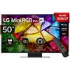 Lg Smart TV 50" 4K UHD Mini RGB WebOS a8 Gen3 AI Classe E Nero 50MRGB87B6B.API