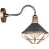 V-TAC Lampada LED da Muro a Lanterna in Vetro con Portalampada E27 IP65 e Finiture in Bronzo