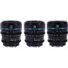 Sirui Night Walker 24+35+55mm T1.2 S35 Cine Set con custodia Attacco E nero"