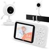 LIONELO Babyline 3.4 Baby Monitor con Videocamera, Schermo 3,5, Batteria 3000mAh, Modalità VOX, Interfono, Visione notturna, 4x zoom, Ninne nanne, Telecamera baby monitor